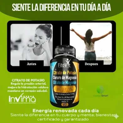 Cuerpo inteligente titovit citratos de magnecio