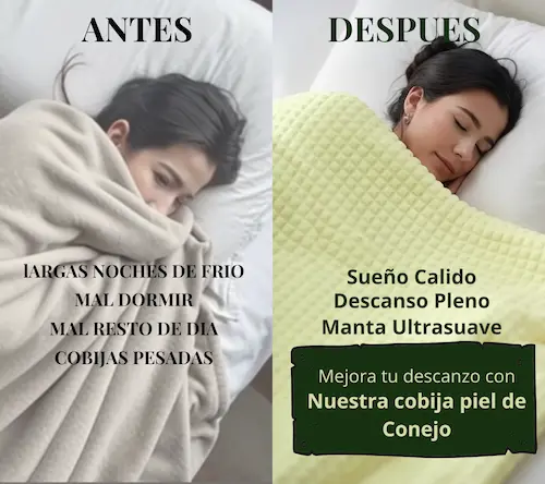 cobija piel de conejo térmica